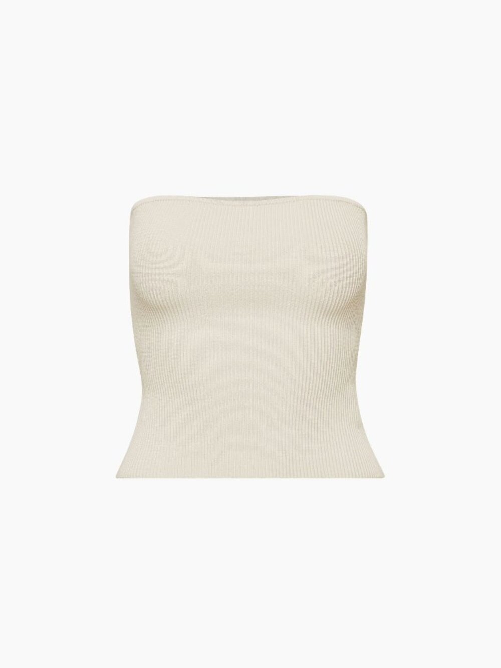Babaton Sculpt Knit Tube Top in Matte Pearl | M